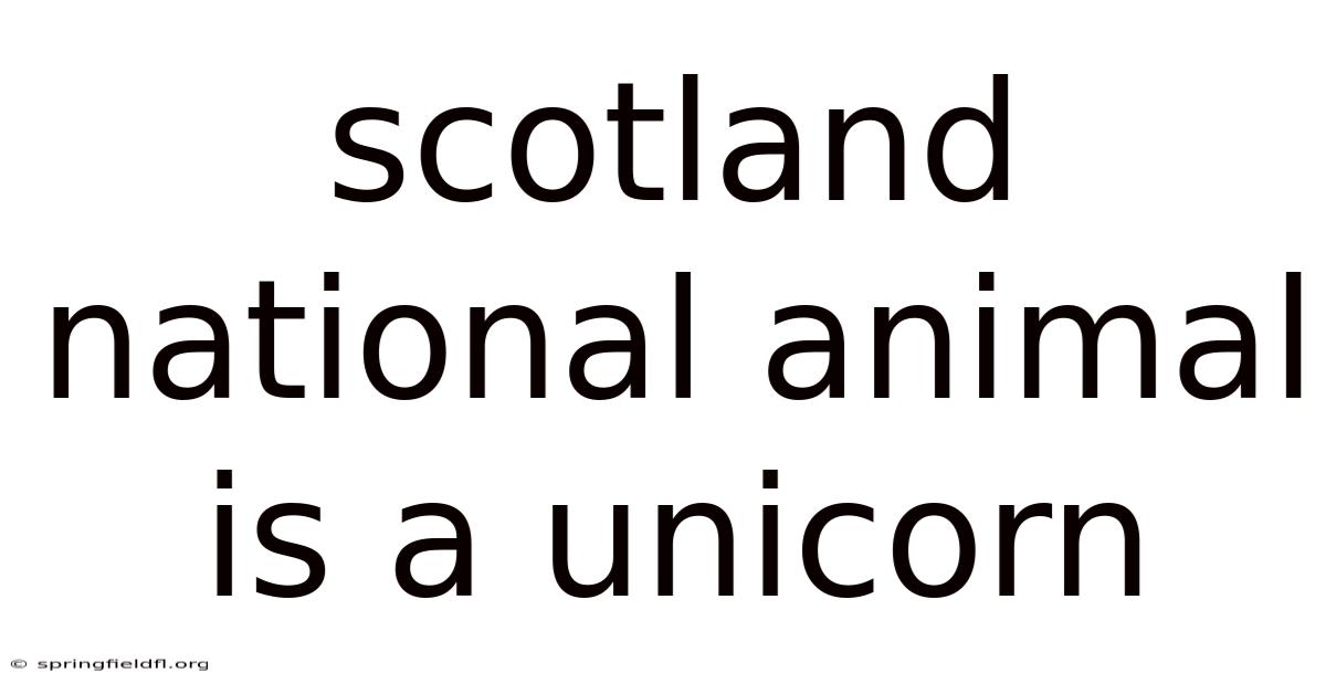 Scotland National Animal Is A Unicorn