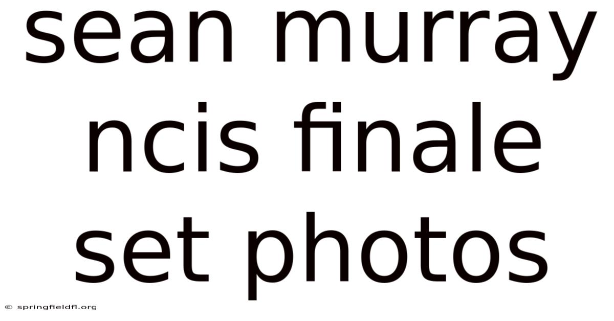 Sean Murray Ncis Finale Set Photos