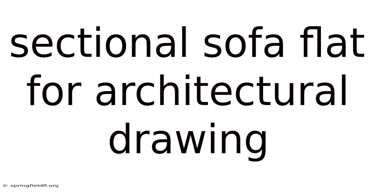 Sectional Sofa Flat For Architectural Drawing