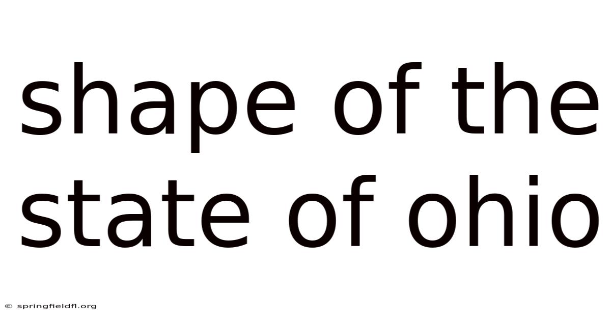 Shape Of The State Of Ohio