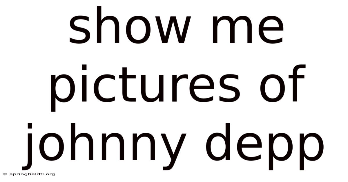 Show Me Pictures Of Johnny Depp