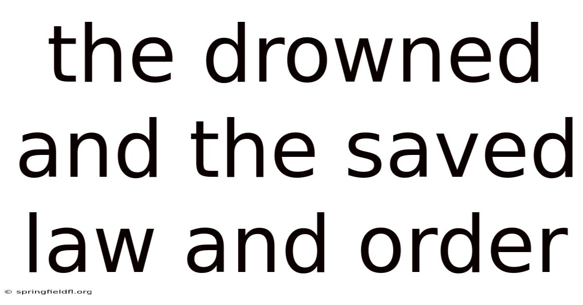 The Drowned And The Saved Law And Order