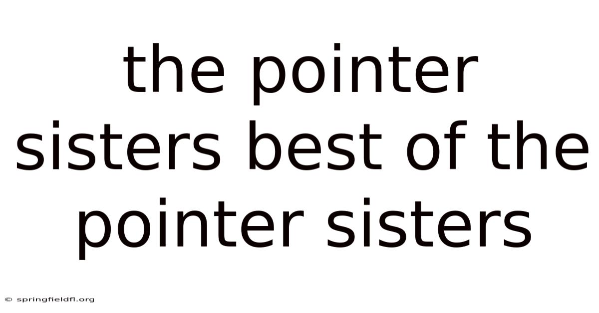 The Pointer Sisters Best Of The Pointer Sisters