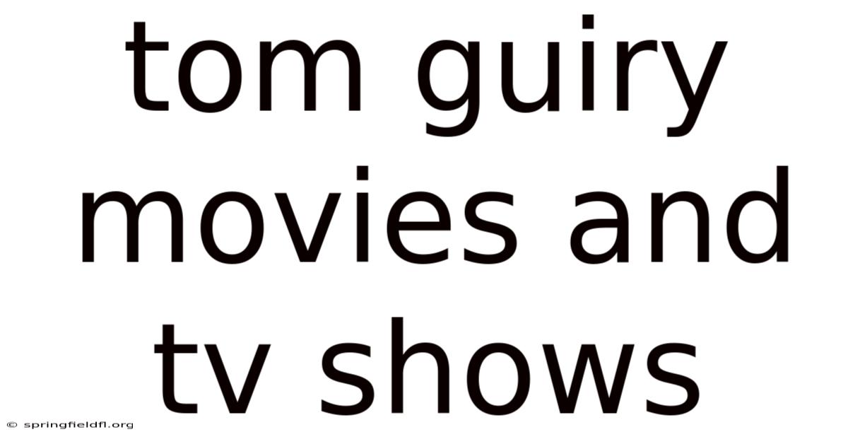 Tom Guiry Movies And Tv Shows
