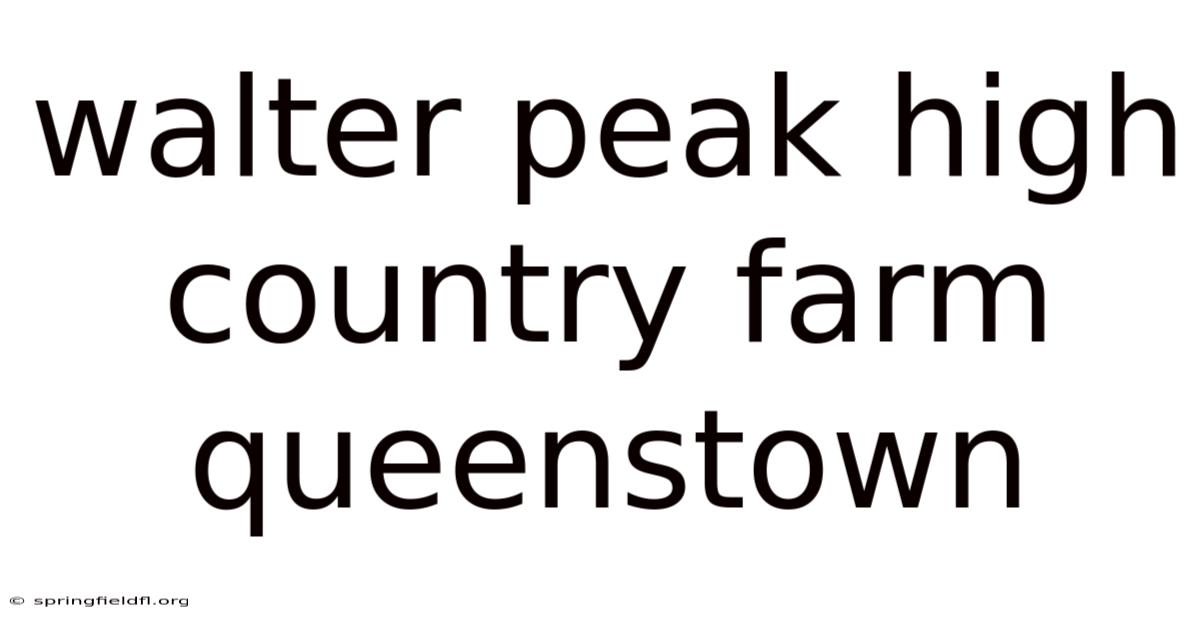 Walter Peak High Country Farm Queenstown