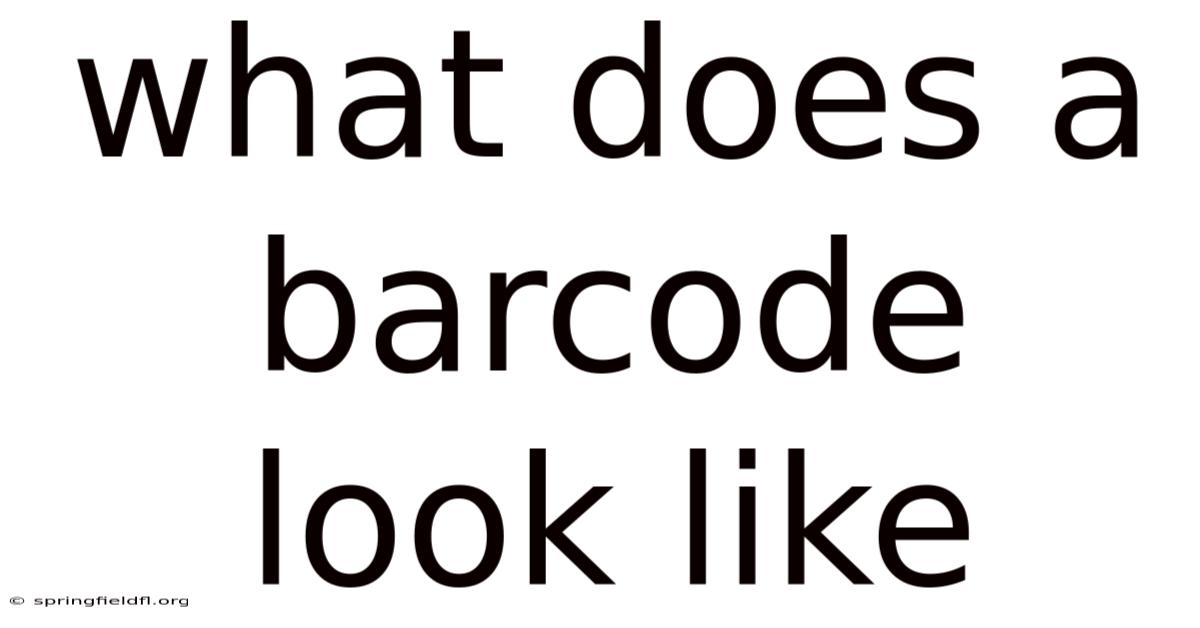 What Does A Barcode Look Like