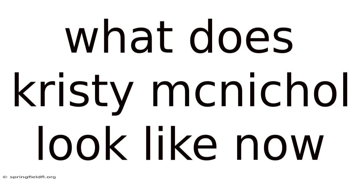 What Does Kristy Mcnichol Look Like Now