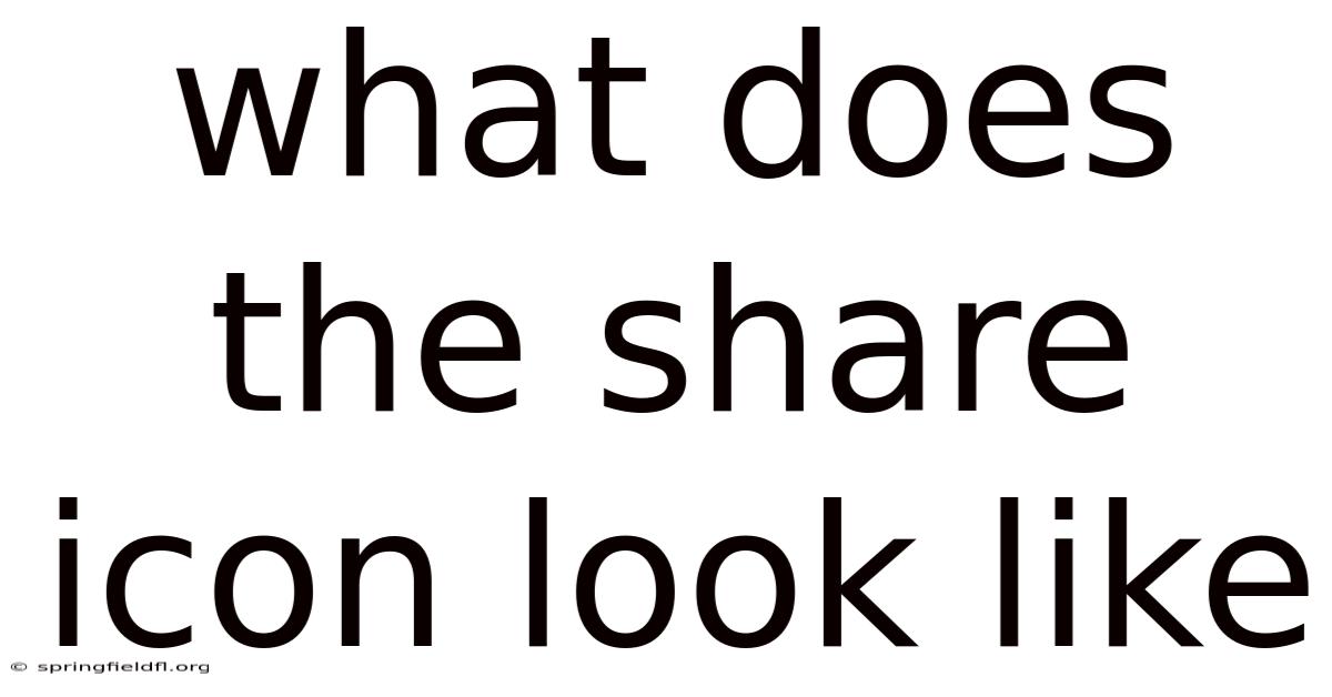 What Does The Share Icon Look Like
