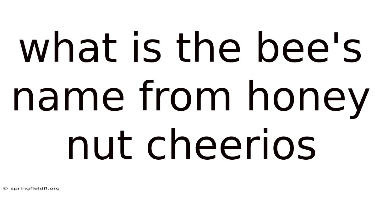 What Is The Bee's Name From Honey Nut Cheerios