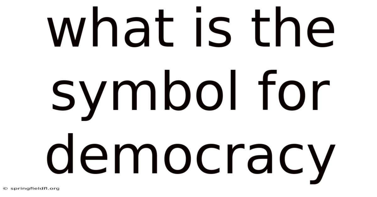 What Is The Symbol For Democracy