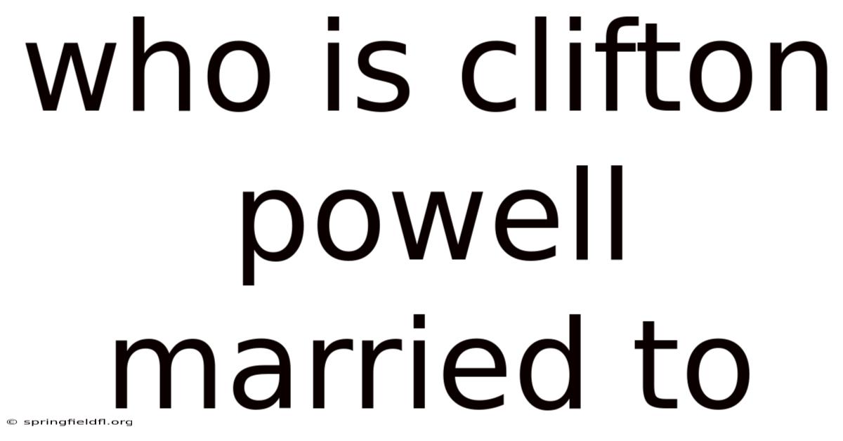 Who Is Clifton Powell Married To