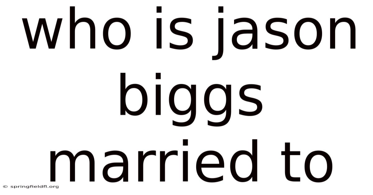 Who Is Jason Biggs Married To