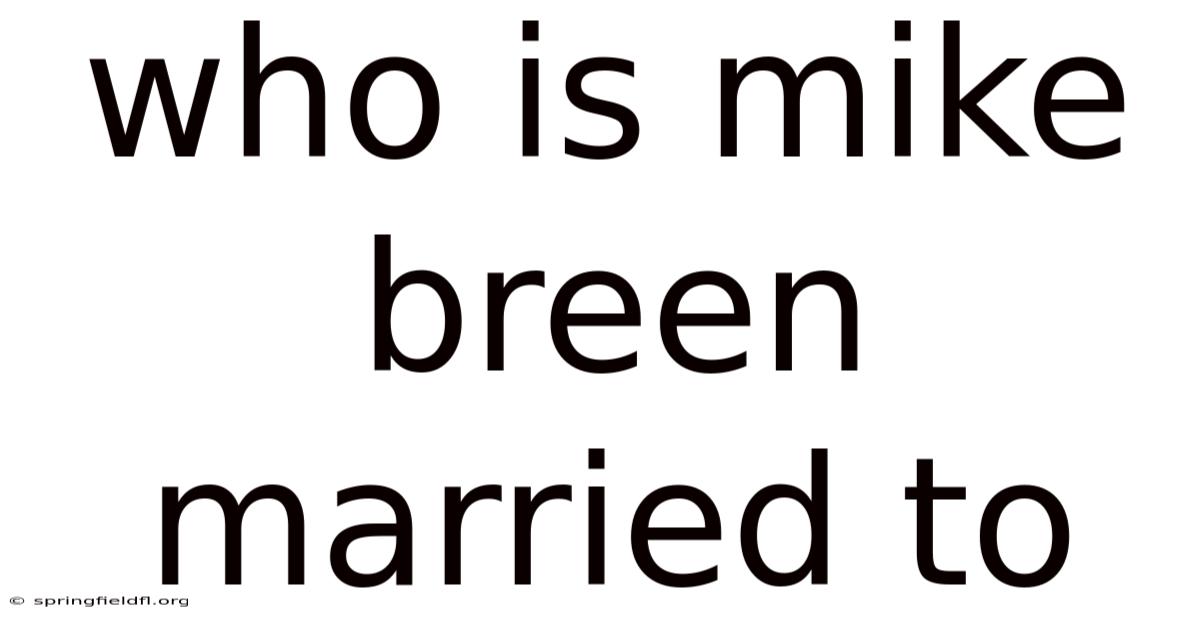 Who Is Mike Breen Married To