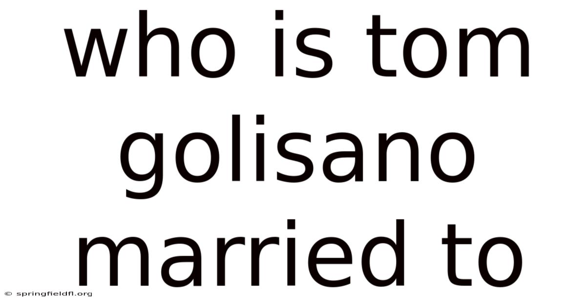 Who Is Tom Golisano Married To