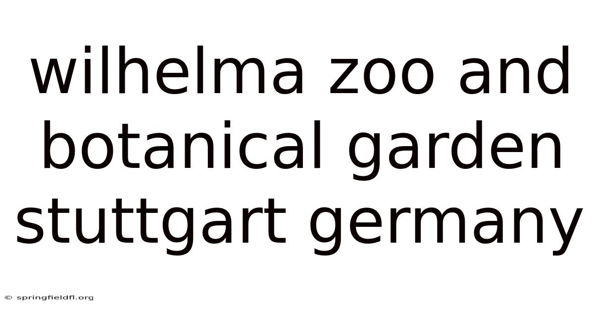 Wilhelma Zoo And Botanical Garden Stuttgart Germany
